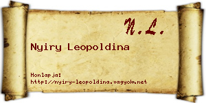 Nyiry Leopoldina névjegykártya